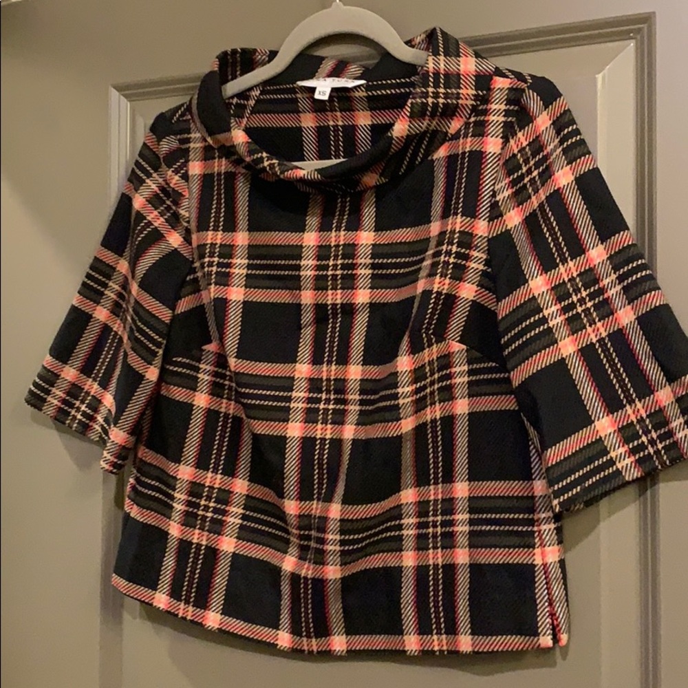 Trina Turk Plaid Top